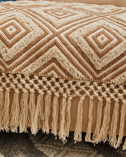 Geometrical Beige 1 seater sofa cover