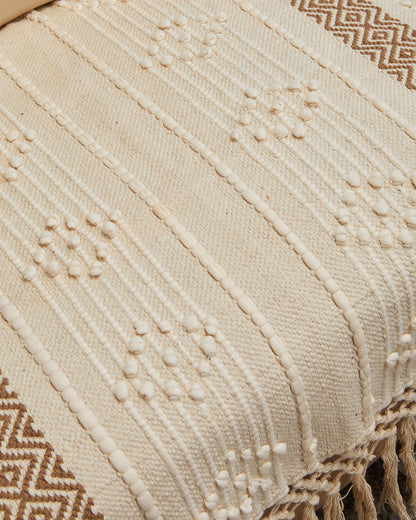 Pearl design 1 seater sofa cover with tassles