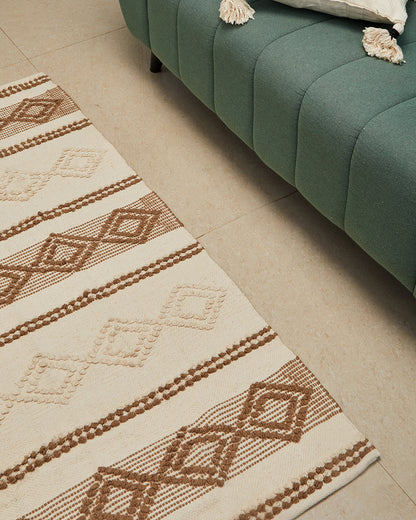 JutiePie Cotton Handloom 3ft x 5 ft carpet