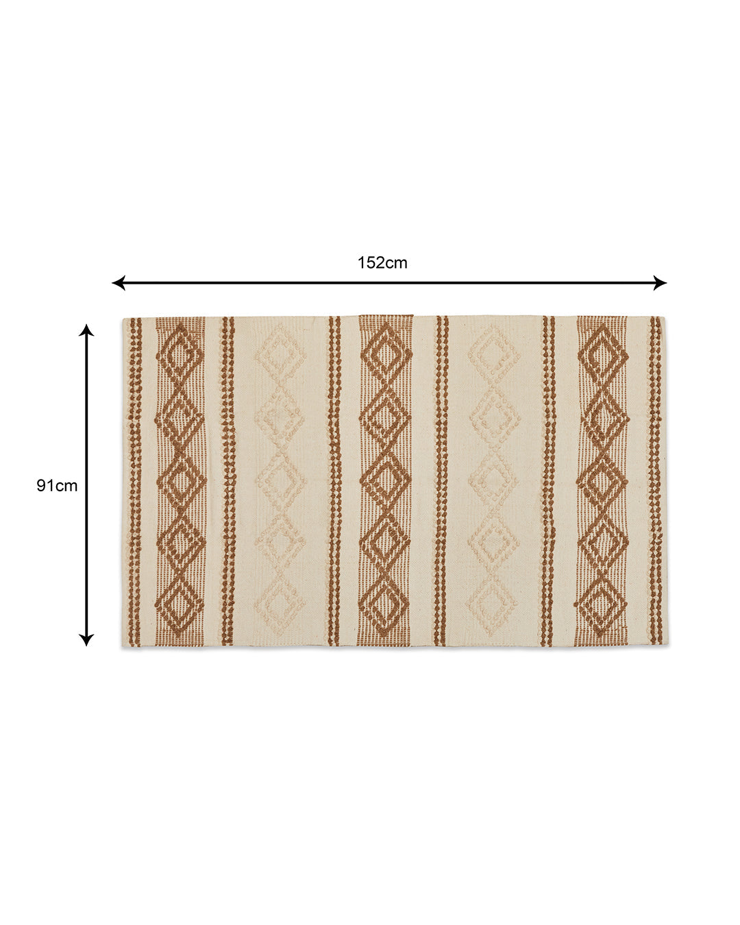 JutiePie Cotton Handloom 3ft x 5 ft carpet