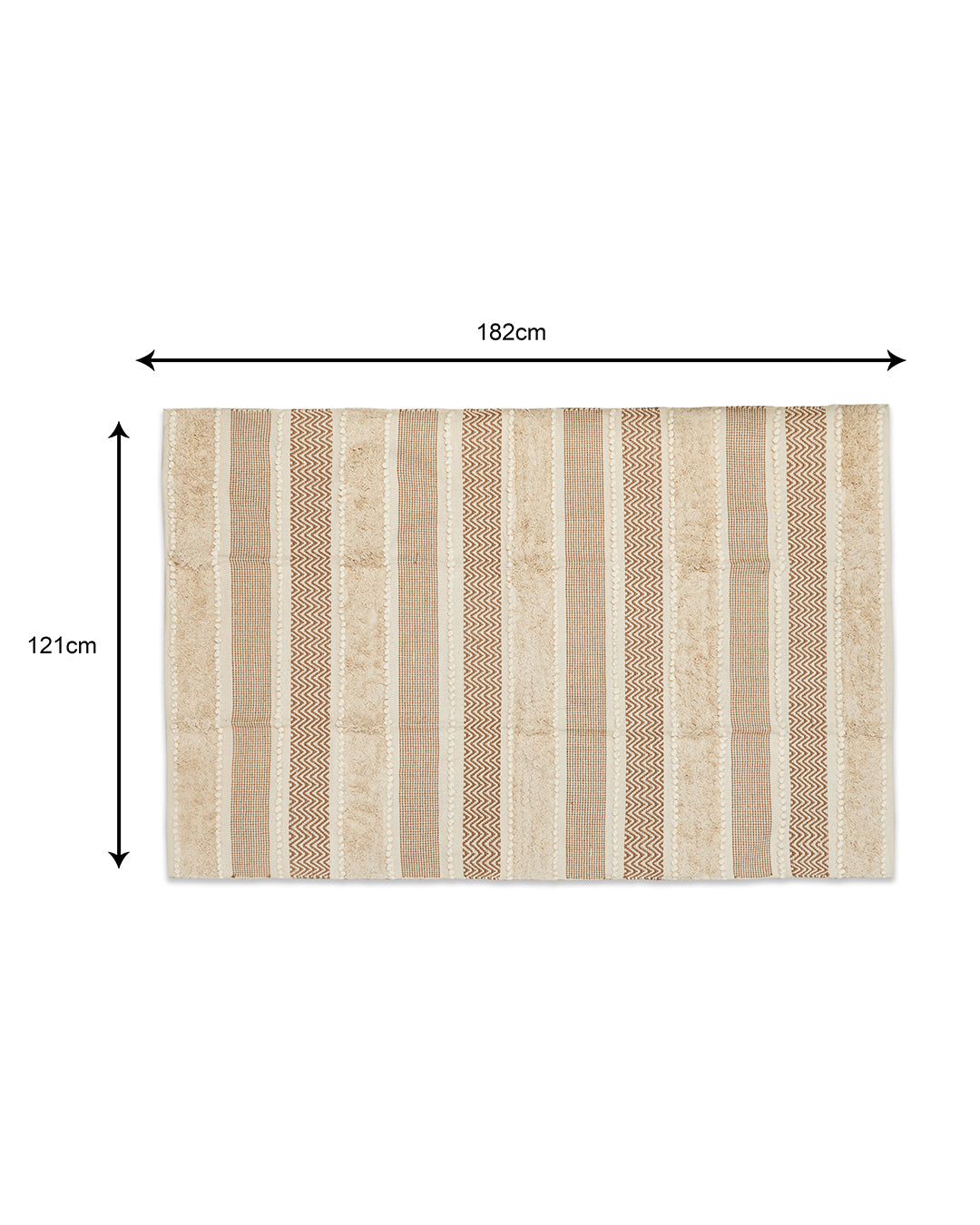 JutiePie Cotton Handloom 4ft x 6 ft carpet