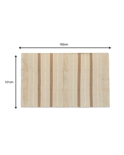 JutiePie Cotton Handloom 4ft x 6 ft carpet