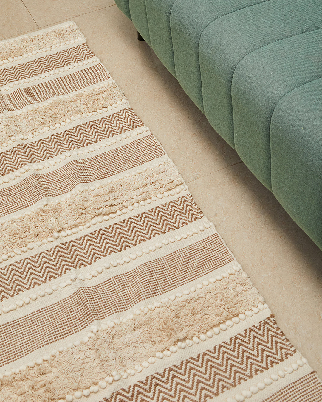 JutiePie Cotton Handloom 4ft x 6 ft carpet
