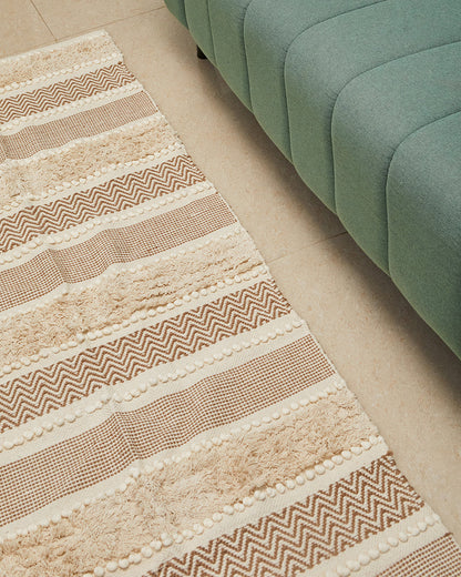 JutiePie Cotton Handloom 4ft x 6 ft carpet