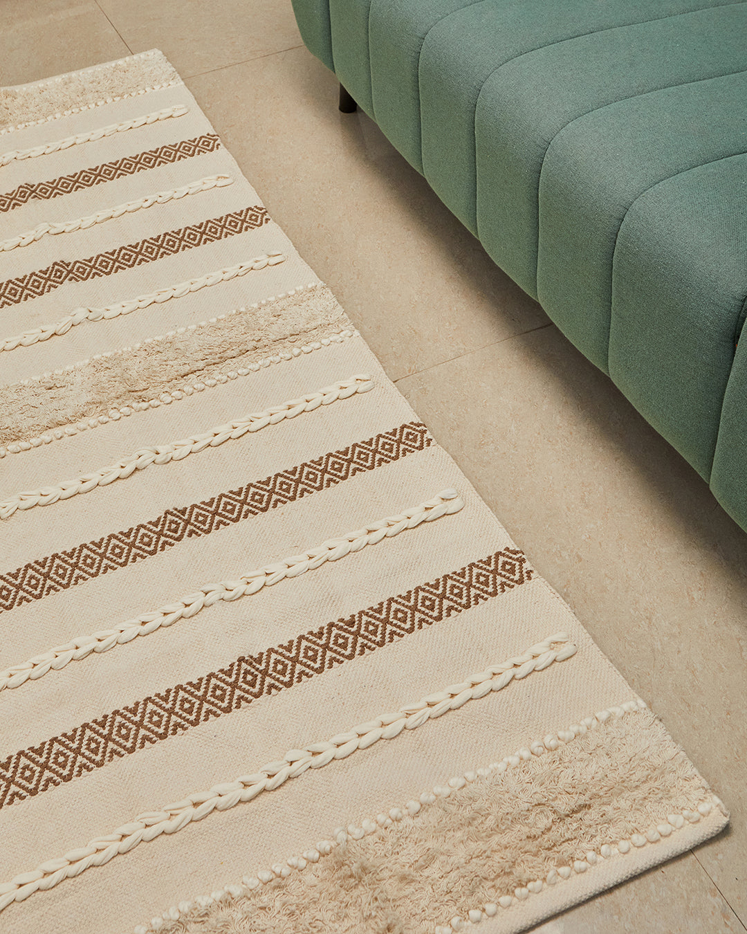 JutiePie Cotton Handloom 4ft x 6 ft carpet