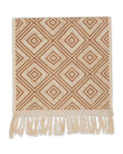 Geometrical Beige 1 seater sofa cover