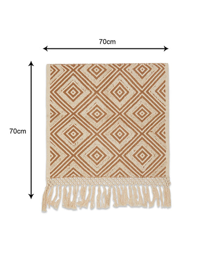 Geometrical Beige 1 seater sofa cover