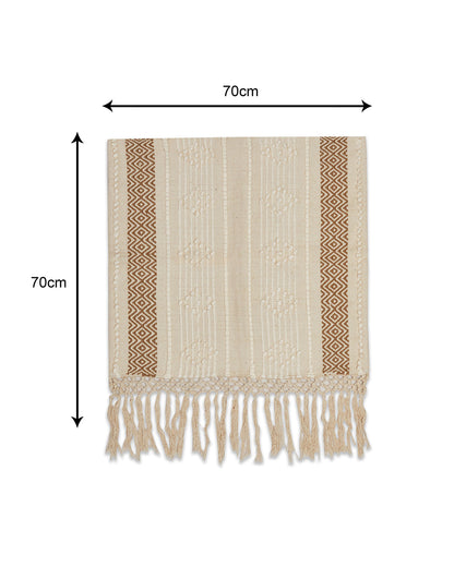 Pearl design 1 seater sofa cover with tassles